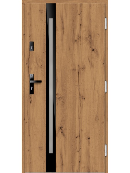 Деревянная входная дверь для частного дома P124