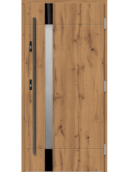 Деревянная входная дверь для частного дома P125
