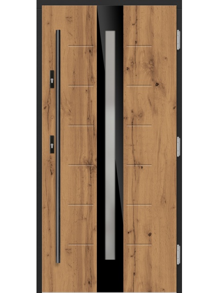 Деревянная входная дверь для частного дома P123