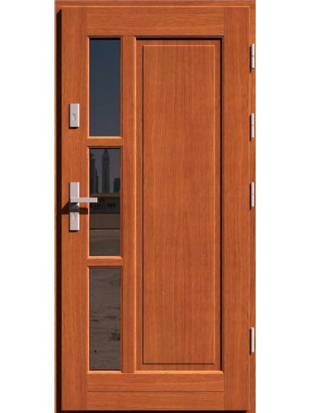 Деревянная входная дверь для частного дома ROSA