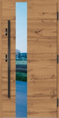Деревянная входная дверь для частного дома P153