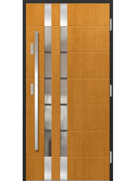 Деревянная входная дверь для частного дома P95