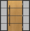 Деревянная входная дверь для частного дома P155 Trio